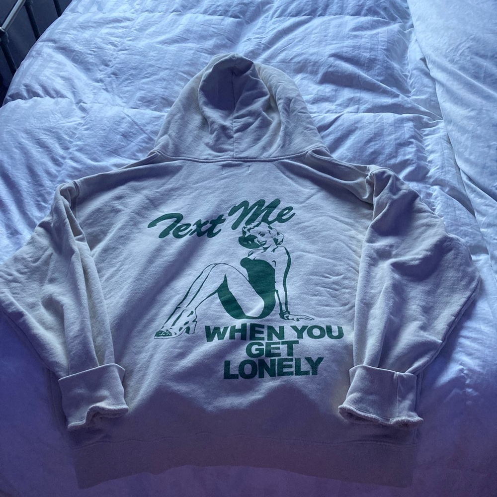 🤍Lonely Ghost zip up “text me when you get lonely” 🤍
